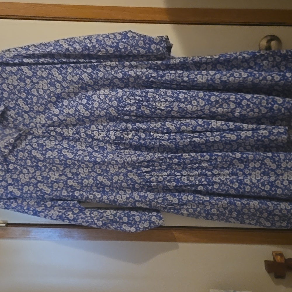 ROS Gardenblue and white dress size Large